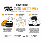 NISHMAN M1 Matte Wax - Strong Hold Matte Finish Hair Styling Wax