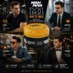 NISHMAN M1 Matte Wax - Strong Hold Matte Finish Hair Styling Wax