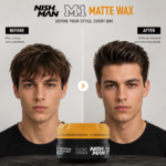 NISHMAN M1 Matte Wax - Strong Hold Matte Finish Hair Styling Wax