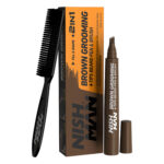 NISHMAN Beard Pen & Beard Brush Dark Brown