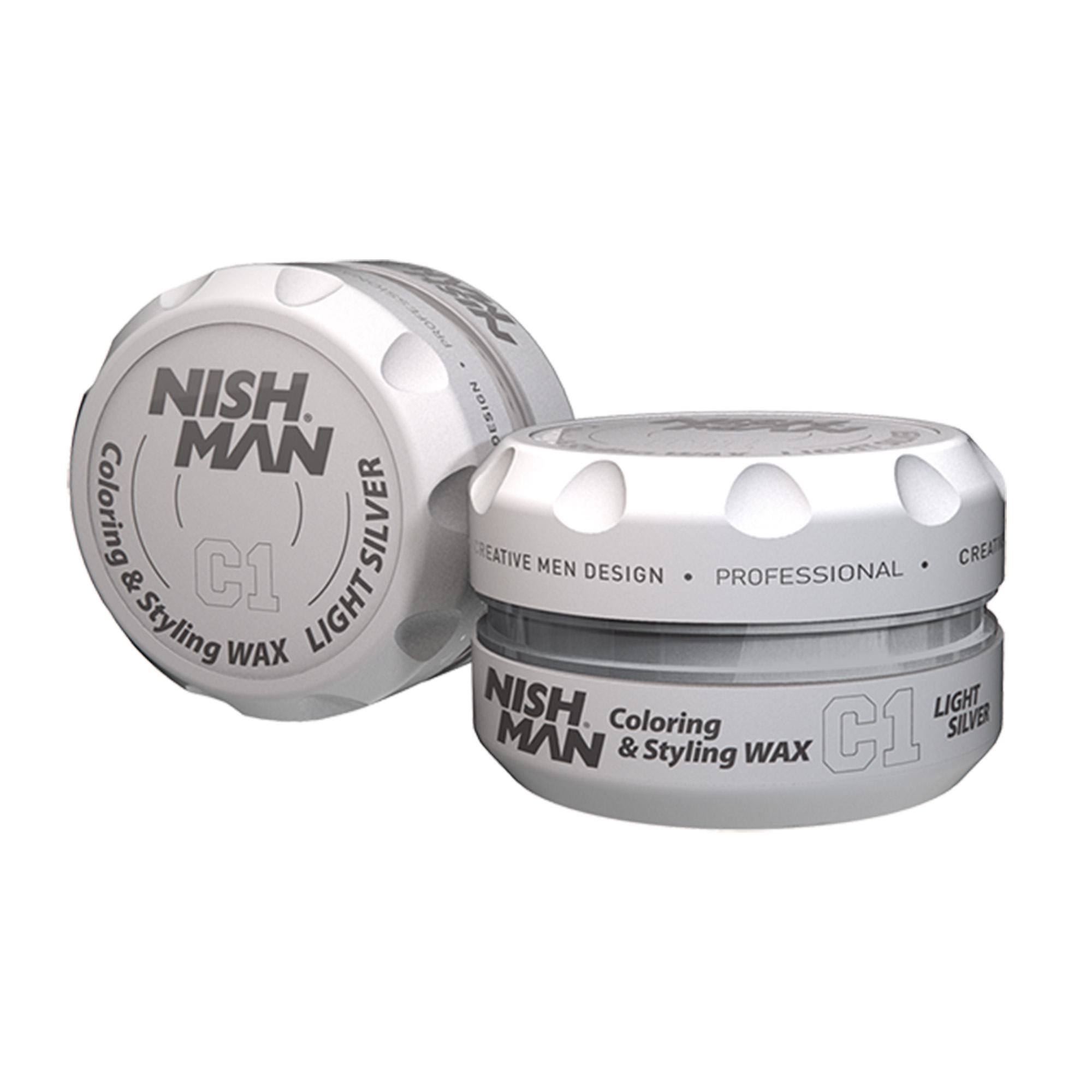 C1 Light Silver NISHMAN Hair Colouring Wax C1 Light Grey 100ml - Image 1