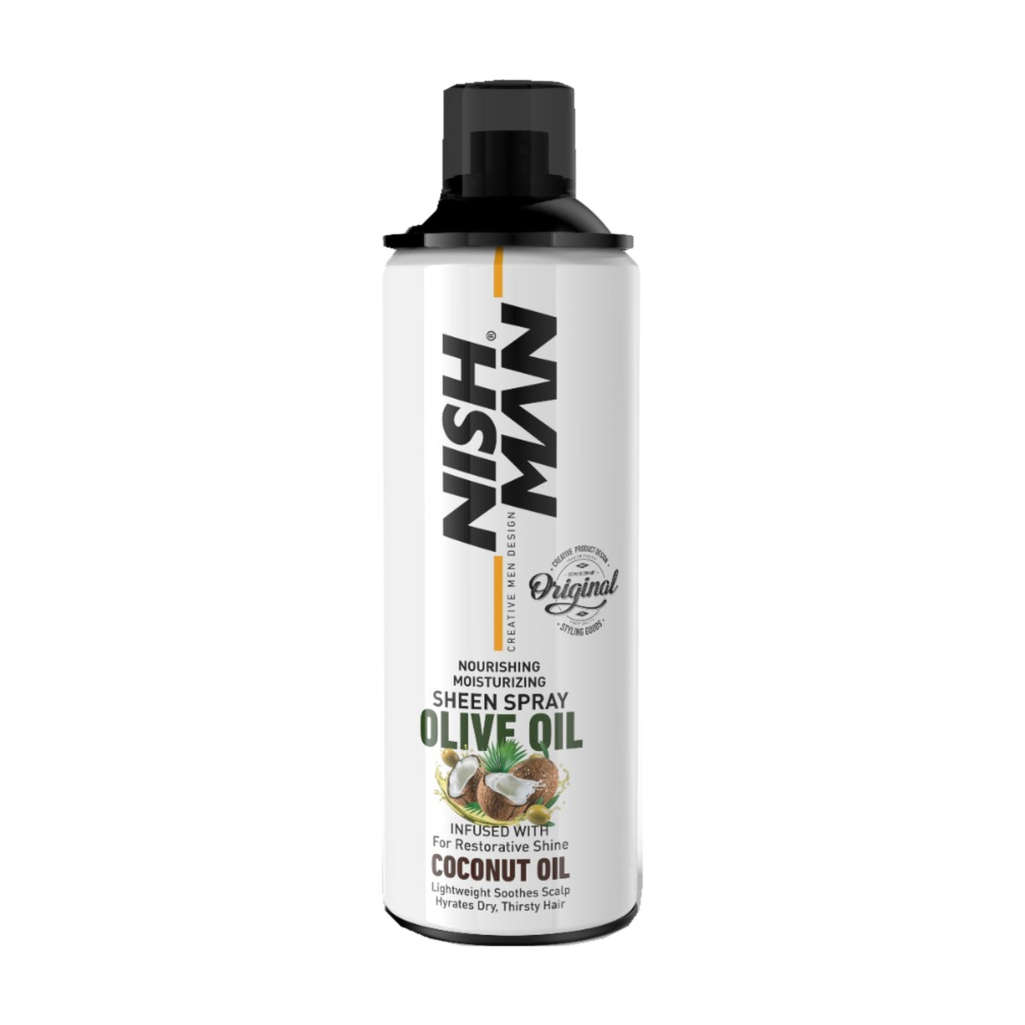 NISHMAN Olive Oil & Coconut Hair Spray NISHMAN Olive Oil & Coconut hair spray white bottle
